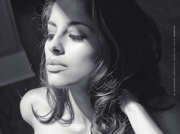 Обои картинки фото календари, компьютерный дизайн, женщина, девушка, лицо, calendar, 2019