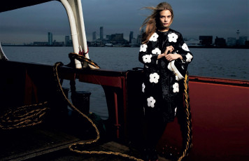 Картинка девушки cara+delevingne модель наряд корабль канат