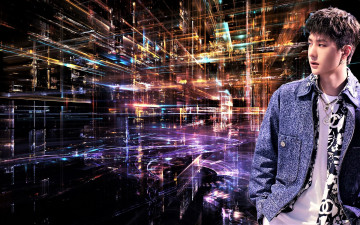 Картинка мужчины wang+yi+bo актер певец рубашка куртка