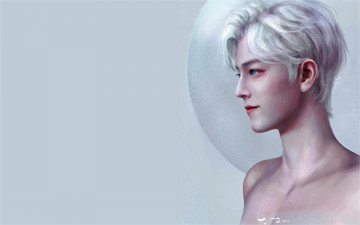 Картинка рисованное люди сяо джань лицо блондин