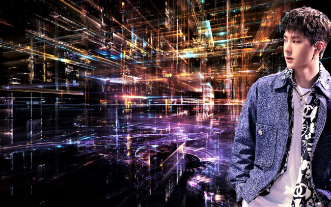 Обои картинки фото мужчины, wang yi bo, актер, певец, рубашка, куртка