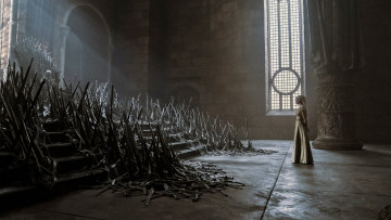 Картинка кино+фильмы house+of+the+dragon+ сериал зал трон девушка