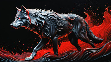 Картинка разное компьютерный+дизайн волк