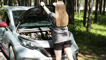 обоя автомобили, -авто с девушками, красивая, девушка