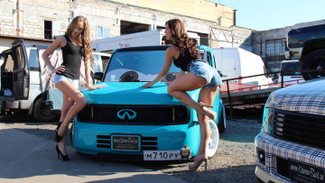 обоя автомобили, -авто с девушками, красотки