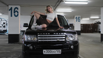 обоя автомобили, -авто с девушками, land, rover, range
