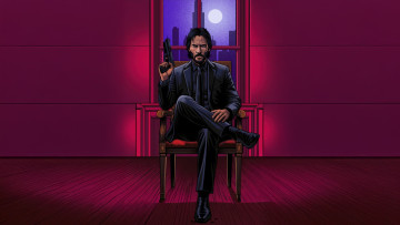 обоя рисованное, кино,  мультфильмы, john, wick