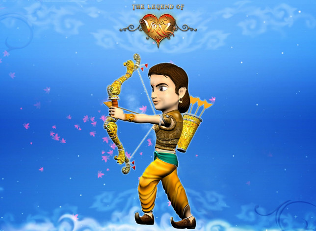 Обои картинки фото видео игры, the legend of vraz, парень, индус, лук