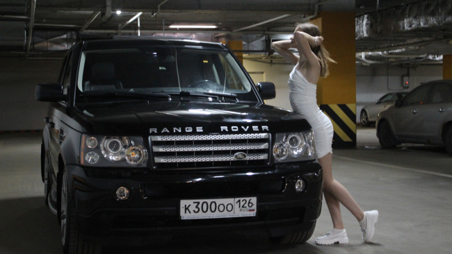 Обои картинки фото автомобили, -авто с девушками, land, rover, range