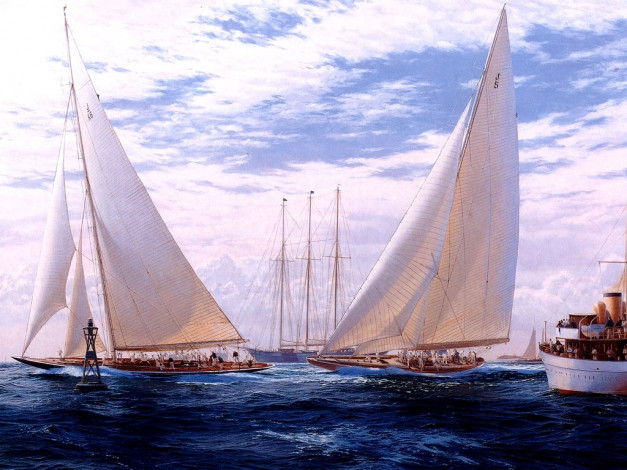 Обои картинки фото корабли, рисованные