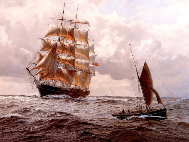 Обои картинки фото корабли, рисованные