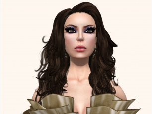 Картинка 3д графика portraits портрет девушка брюнетка