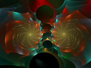 Картинка 3д графика fractal фракталы абстракция