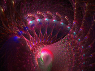 Картинка 3д графика fractal фракталы узор абстракция