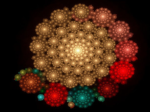 Картинка 3д графика fractal фракталы узор абстракция