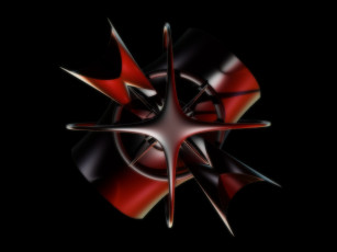 Картинка 3д графика fractal фракталы узор тёмный фон абстракция