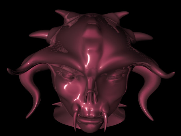 Обои картинки фото 3д, графика, creatures, существа, рога, существо, клыки