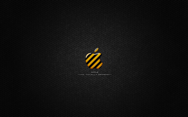 Обои картинки фото компьютеры, apple, яблоко, логотип, полосы, решетка