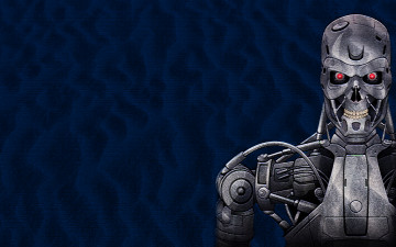 Картинка терминатор рисованные другое the terminator робот синий