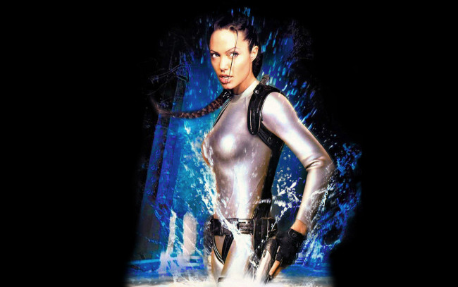 Обои картинки фото лара, крофт, расхитительница, гробниц, кино, фильмы, tomb, raider, the, cradle, of, life, анджелина, джоли, lara, croft