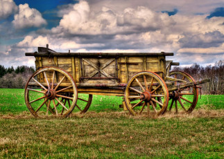 Картинка разное транспортные средства магистрали трава телега поле