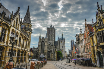 Картинка гент бельгия города улицы площади набережные архитектура