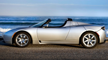 Картинка tesla roadster автомобили motors электромобили сша