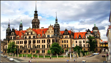 Картинка dresden residenzschloss города дрезден германия архетектурный ансамбль