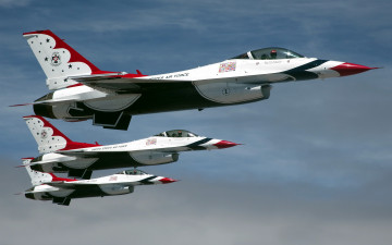 Картинка f16 авиация боевые самолёты звено полет сша ввс ударные истребители