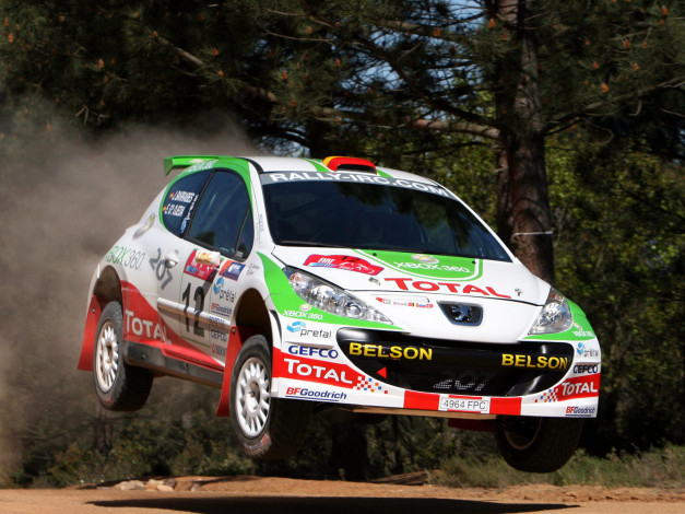 Обои картинки фото 2008, peugeot, 207, s2000, спорт, авторалли, ралли