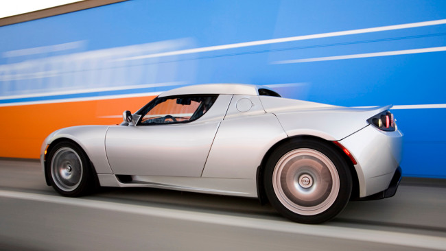 Обои картинки фото tesla, roadster, автомобили, сша, motors, электромобили