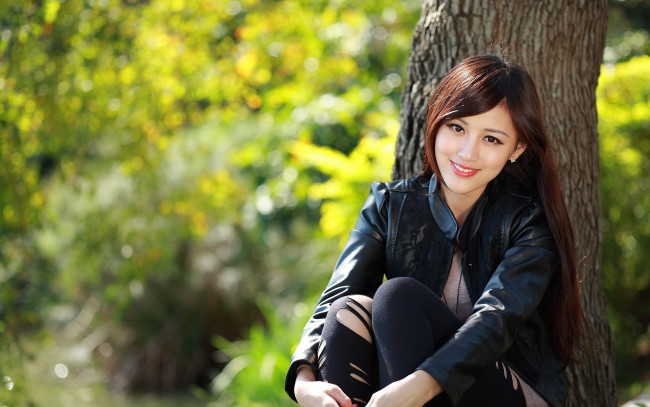 Обои картинки фото -Unsort Азиатки, девушки, unsort, азиатки, дерево