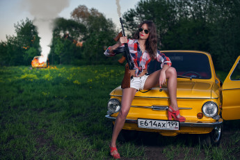 Картинка автомобили авто+с+девушками заз