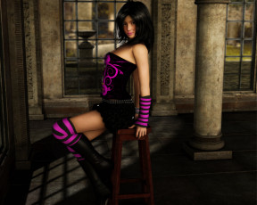 Картинка 3д+графика люди+ people фон взгляд девушка