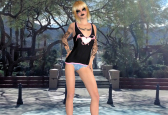 Картинка 3д+графика люди+ people взгляд девушка тату фон