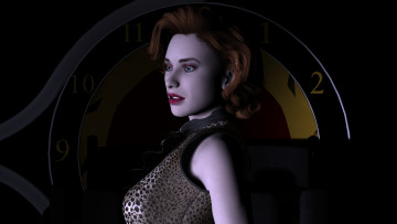 Картинка 3д+графика портрет+ portraits взгляд фон девушка