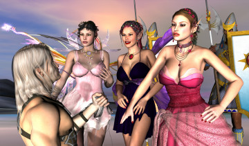 Картинка 3д+графика эльфы+ elves парень фон взгляд эльфийки