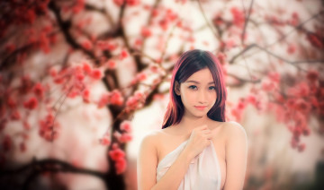 Картинка девушки -unsort+ азиатки девушка поза фон