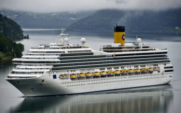 Картинка costa+fortuna корабли лайнеры круизный лайнер