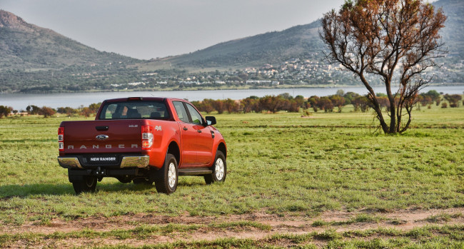 Обои картинки фото автомобили, ford, красный, 2015г, za-spec, cab, ranger, xls, double