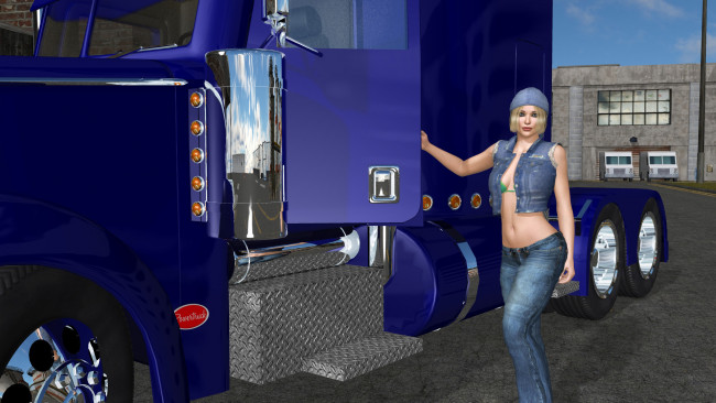 Обои картинки фото автомобили, 3d car&girl, фон, автомобиль, взгляд, девушка