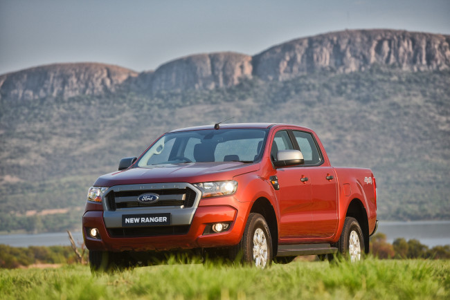 Обои картинки фото автомобили, ford, красный, 2015г, za-spec, cab, ranger, xls, double