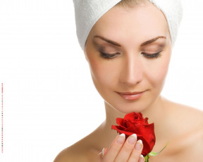 Картинка календари девушки цветок роза лицо женщина