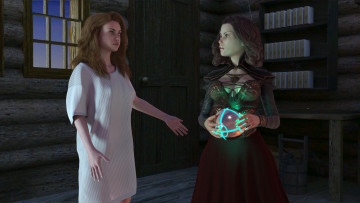 Картинка 3д+графика фантазия+ fantasy девушка взгляд фон