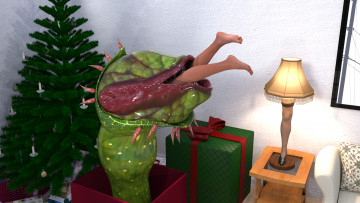 обоя 3д графика, существа , creatures, девушка, змея