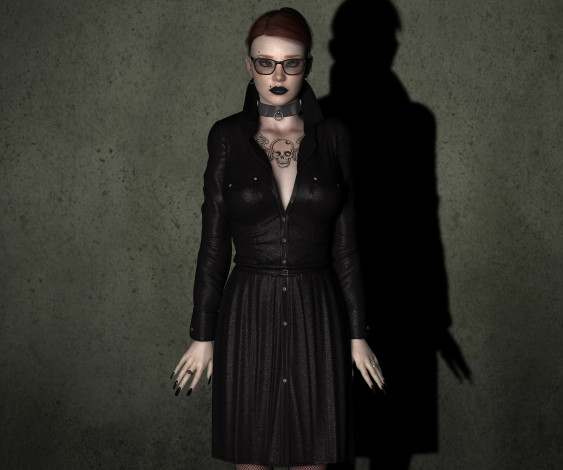 Обои картинки фото 3д графика, люди , people, фон, взгляд, девушка