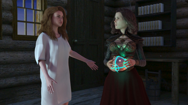 Обои картинки фото 3д графика, фантазия , fantasy, девушка, взгляд, фон