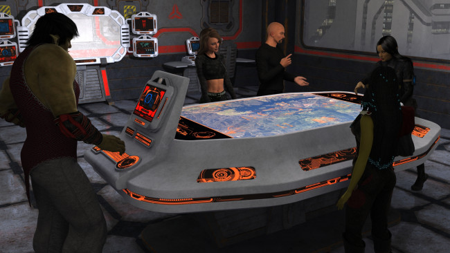 Обои картинки фото 3д графика, фантазия , fantasy, фон, взгляд, девушки