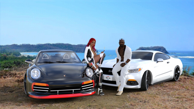 Обои картинки фото 3д графика, люди-авто, мото , people- car ,  moto, фон, взгляд, девушка