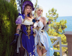 обоя девушки, симонет секунова, подруги, костюмы, образы